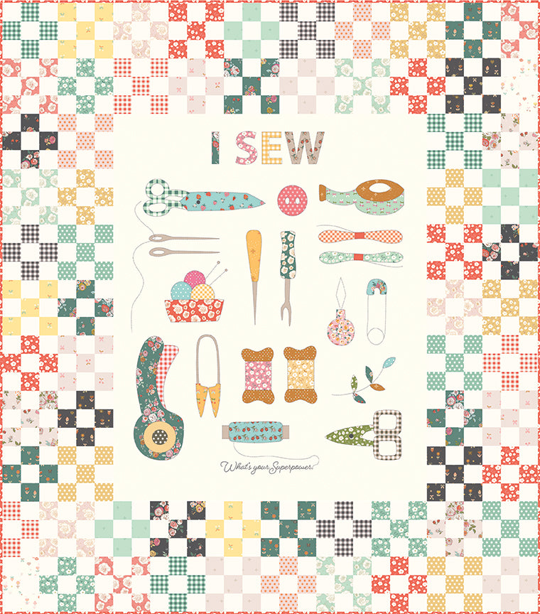 I Sew Panel Quilt Kit | Minki Kim | Sunsetridge | 58 x 66in