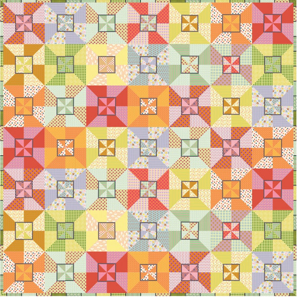Lollies Wheels Quilt Free Pattern | Jen Kingwell