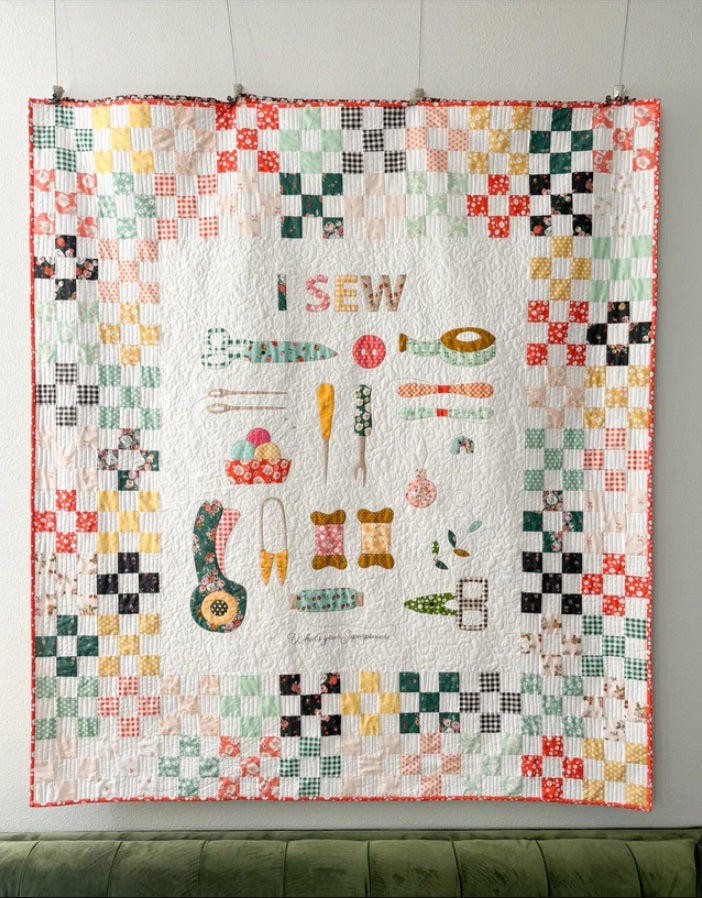 I Sew Panel Quilt Kit | Minki Kim | Sunsetridge | 58 x 66in